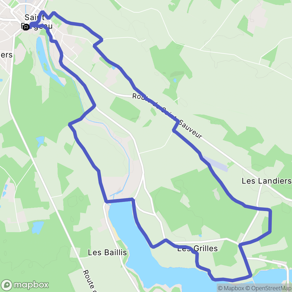 Saint-Fargeau : carte du parcours de randonnée - France