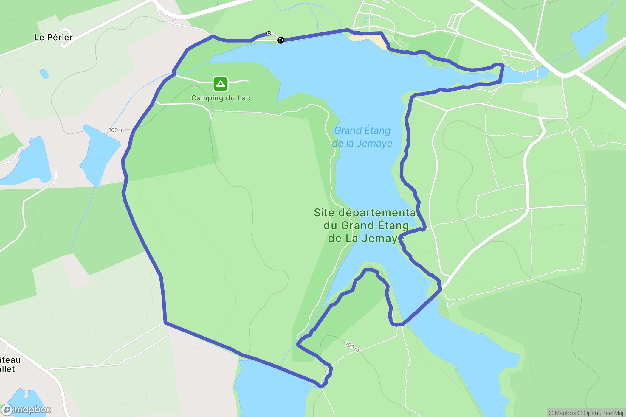 La Jemaye-Ponteyraud : carte du parcours de randonnée - France