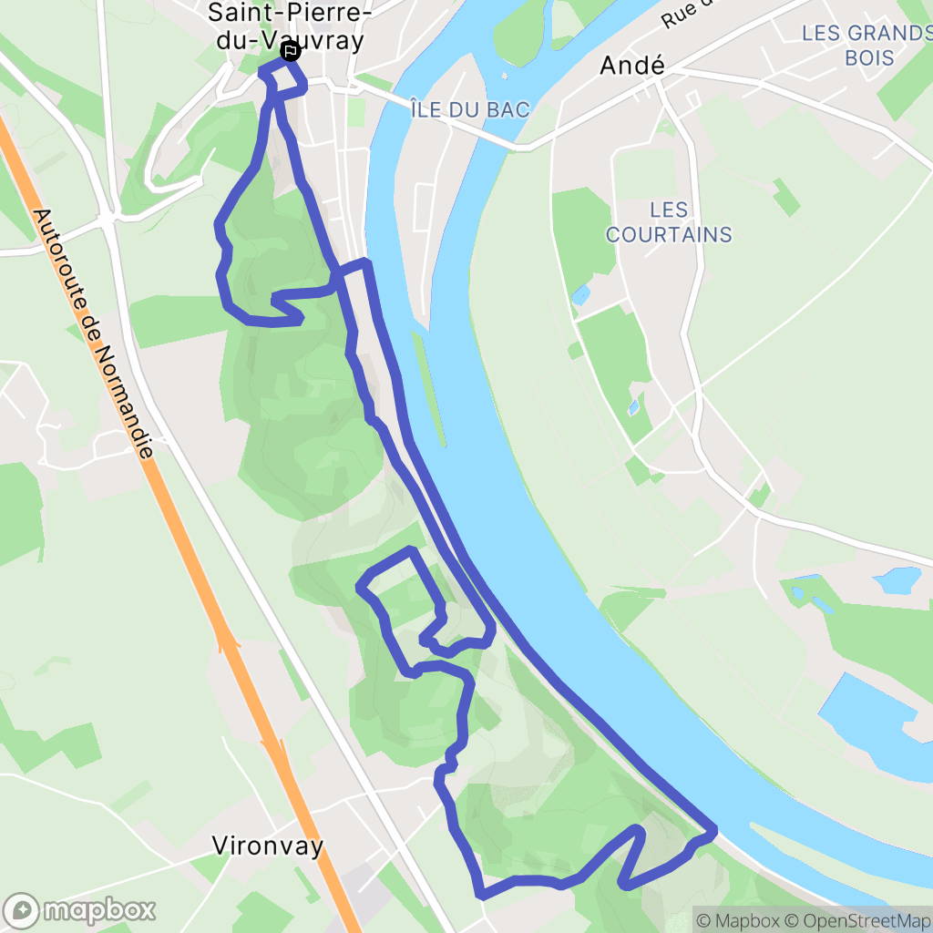 Saint-Pierre-du-Vauvray : carte du parcours de randonnée - France