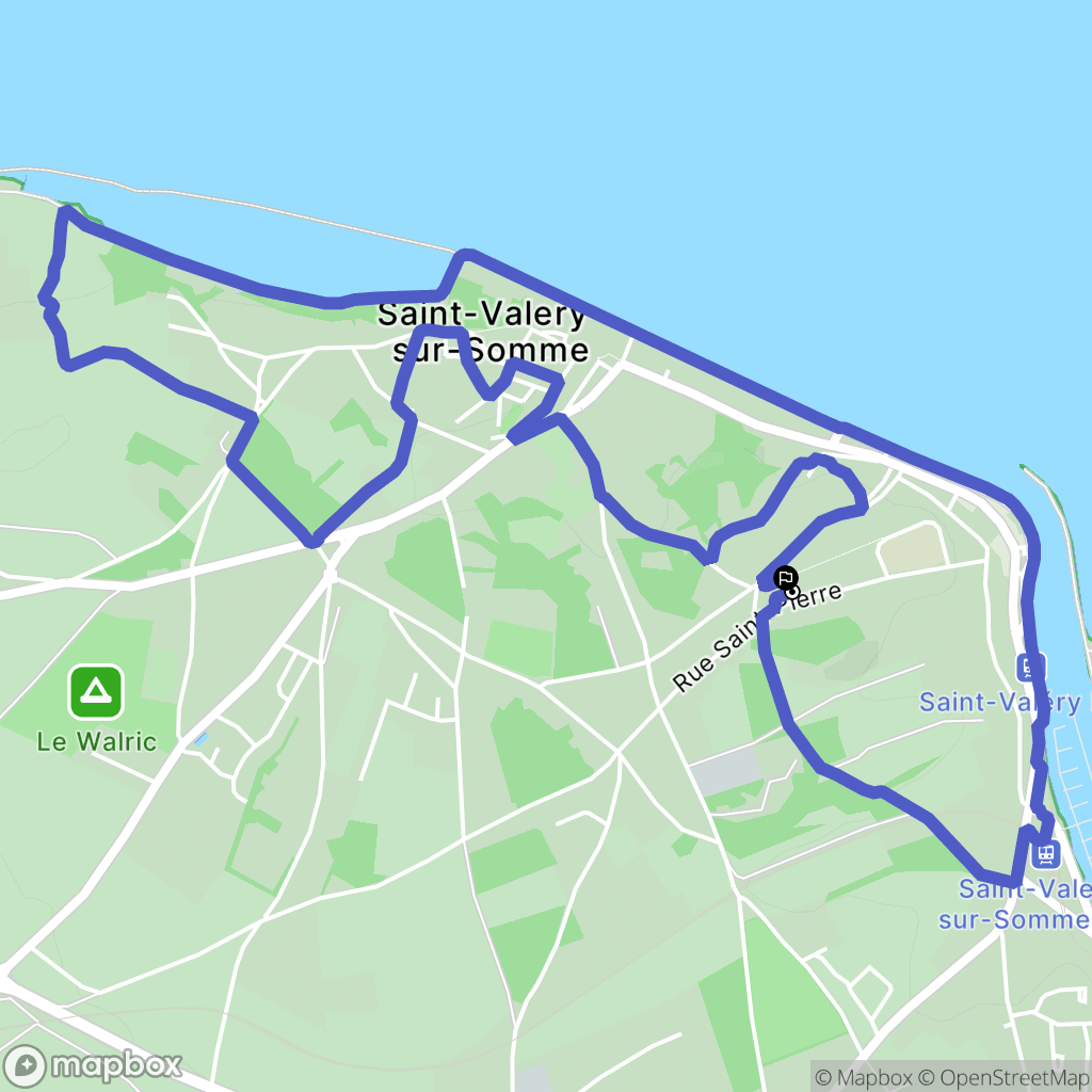 Saint-Valery-sur-Somme : carte du parcours de randonnée - France