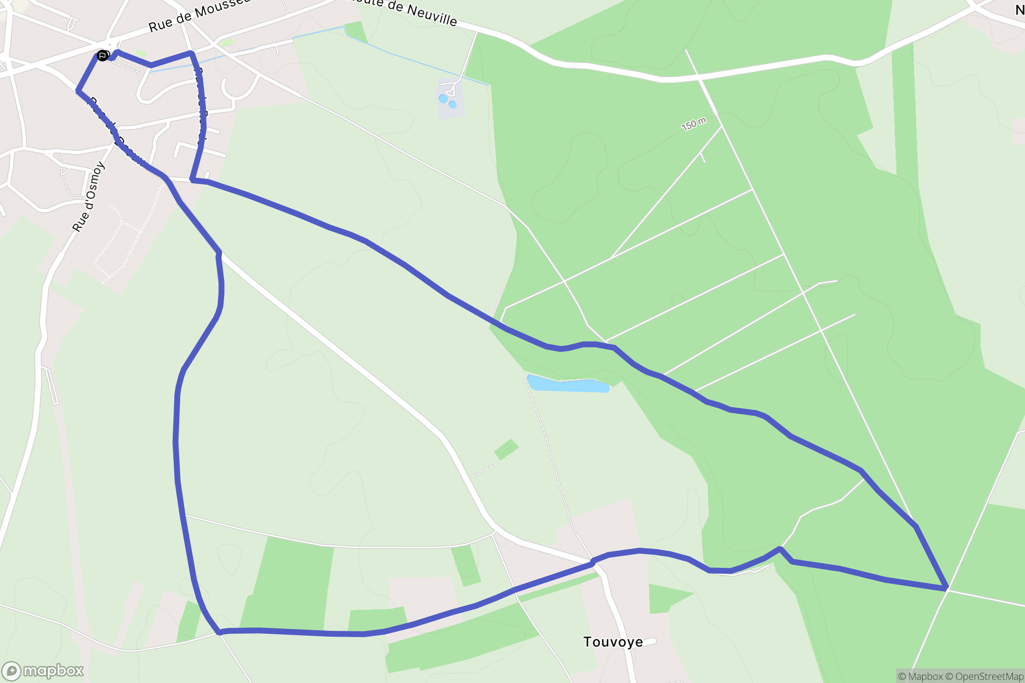 Saint-André-de-l'Eure : carte du parcours de randonnée - France