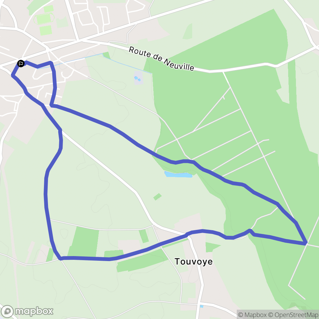 Saint-André-de-l'Eure : carte du parcours de randonnée - France