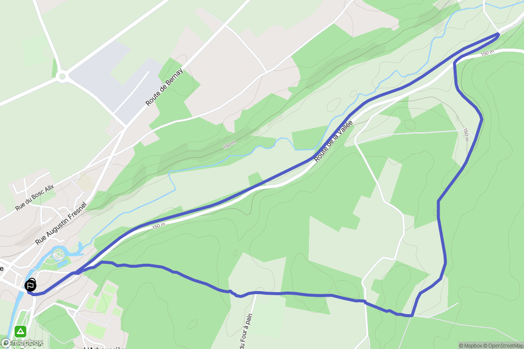 Broglie : carte du parcours de randonnée - France