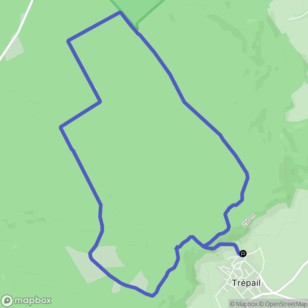 Trépail : carte du parcours de randonnée - France