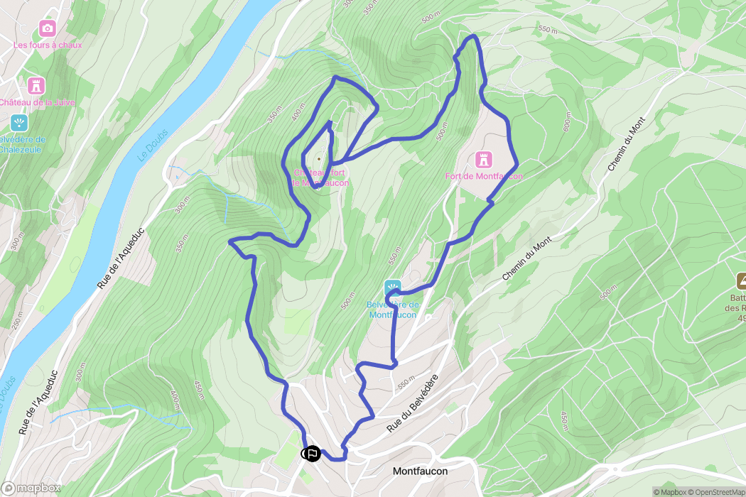 Montfaucon: routekaart voor buitenactiviteiten - France