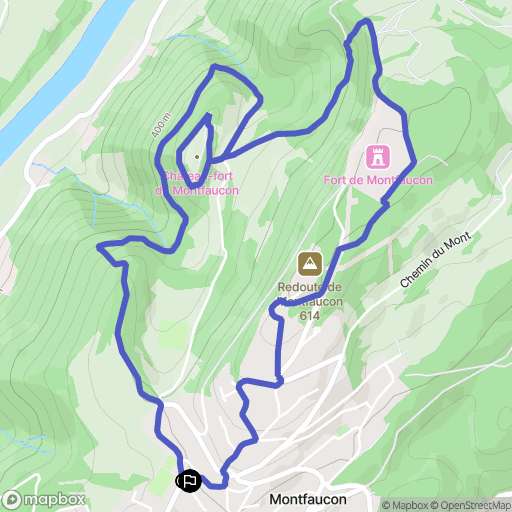 Montfaucon: routekaart voor buitenactiviteiten - France