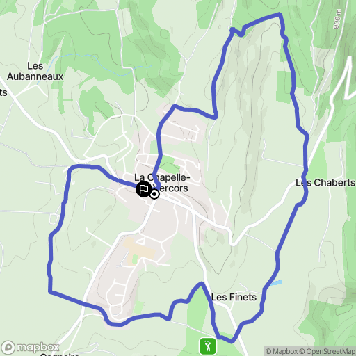 La Chapelle-en-Vercors : carte du parcours de randonnée - France
