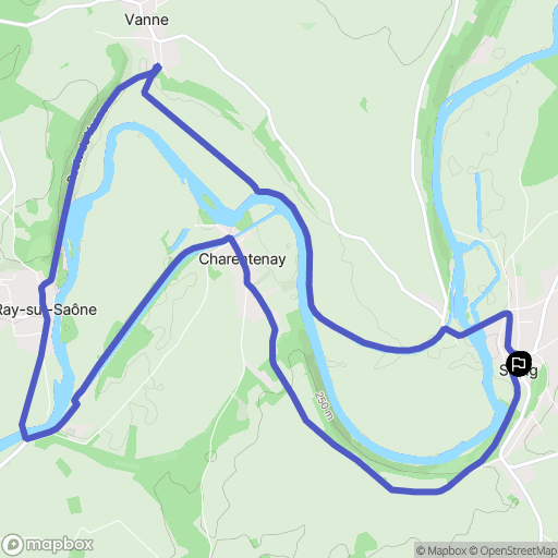 Soing-Cubry-Charentenay : carte du parcours de randonnée - France