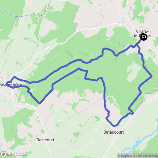 Villars-le-Pautel : carte du parcours de randonnée - France