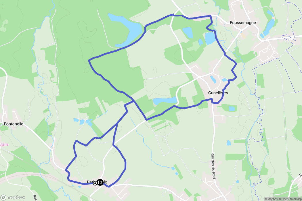 Petit-Croix : carte du parcours de randonnée - France