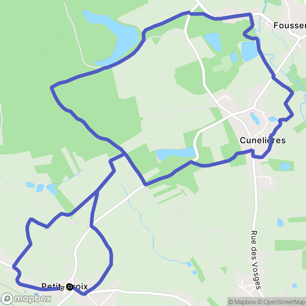 Petit-Croix : carte du parcours de randonnée - France