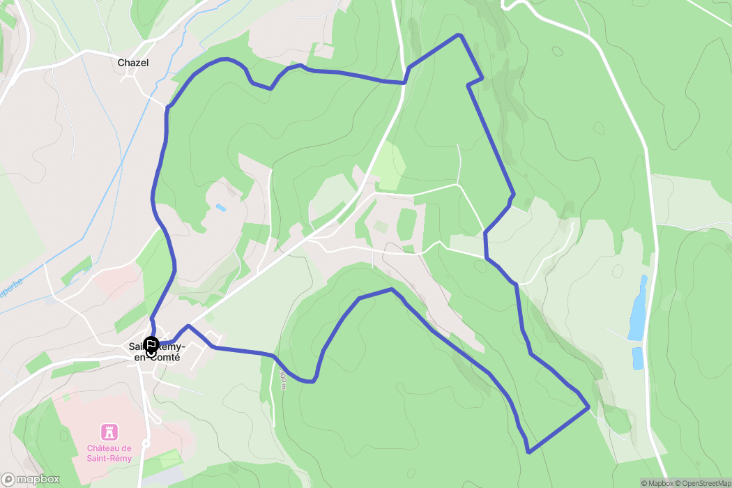 Saint-Rémy-en-Comté : carte du parcours de randonnée - France