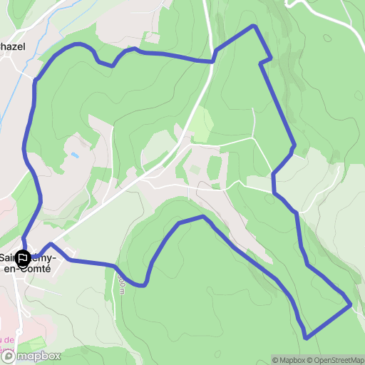 Saint-Rémy-en-Comté : carte du parcours de randonnée - France