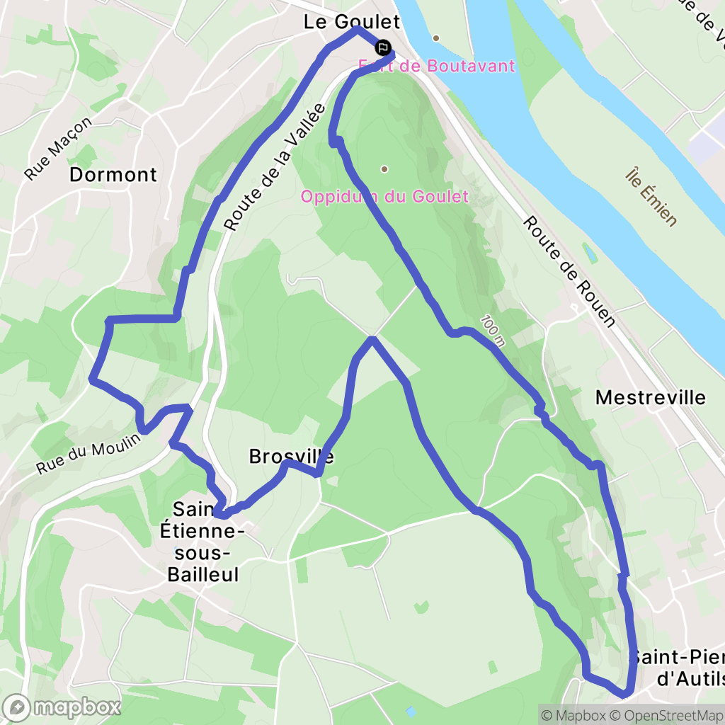 Saint-Pierre-la-Garenne : carte du parcours de randonnée - France