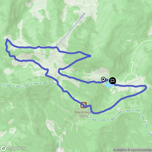 Kirchberg : carte du parcours de randonnée - France