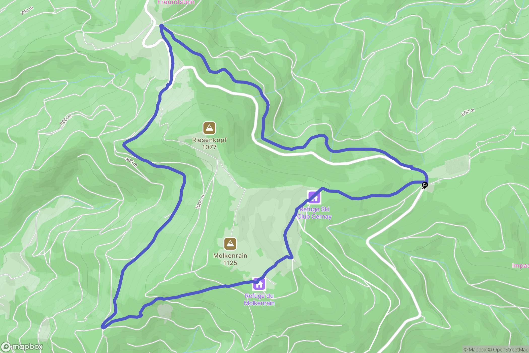 Wattwiller : carte du parcours de randonnée - France
