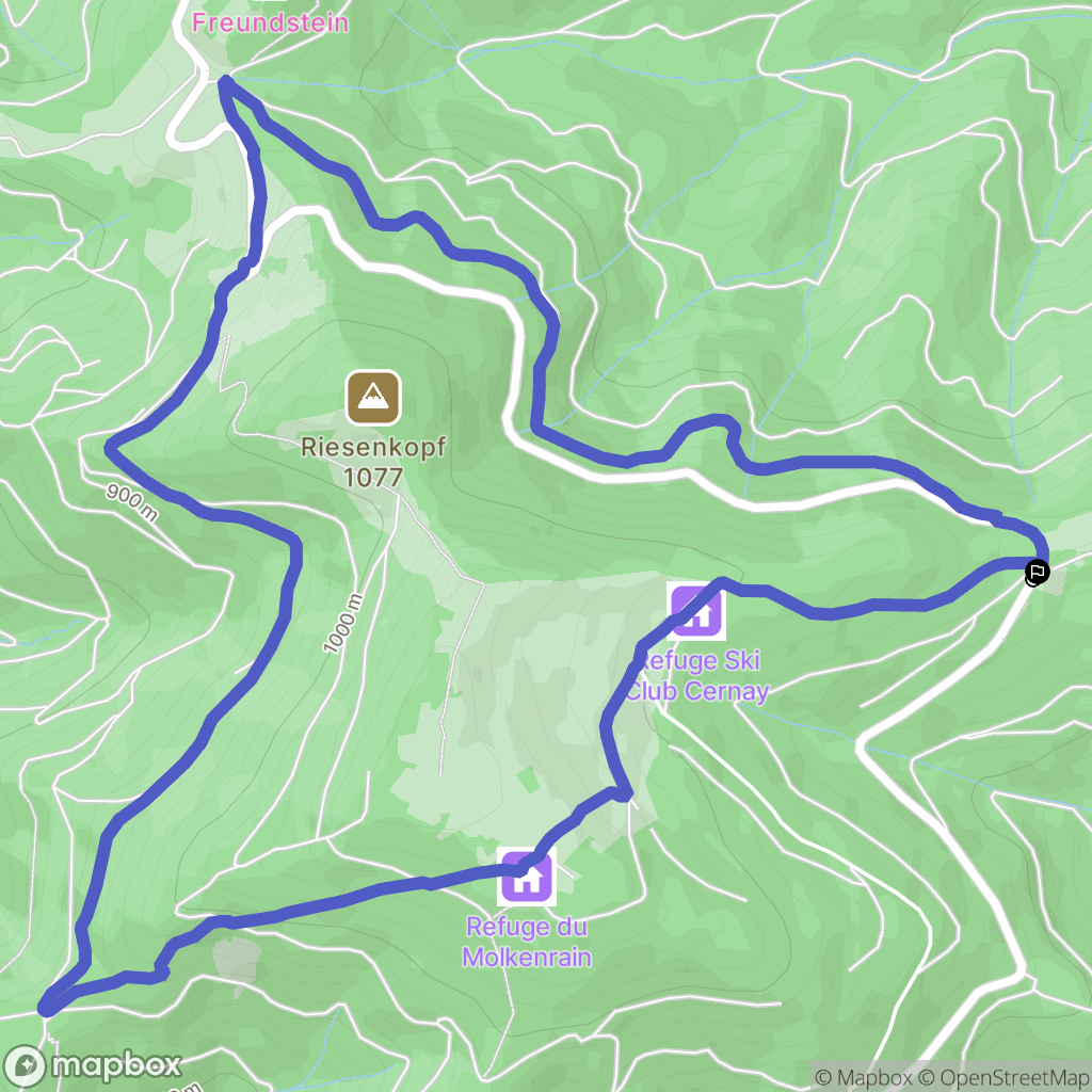 Wattwiller : carte du parcours de randonnée - France