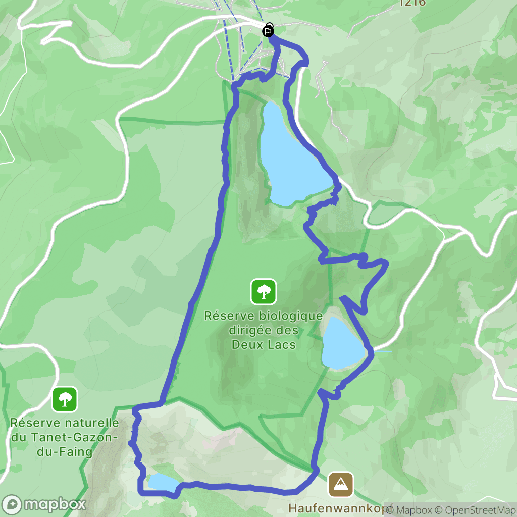 Le Bonhomme : carte du parcours de randonnée - France