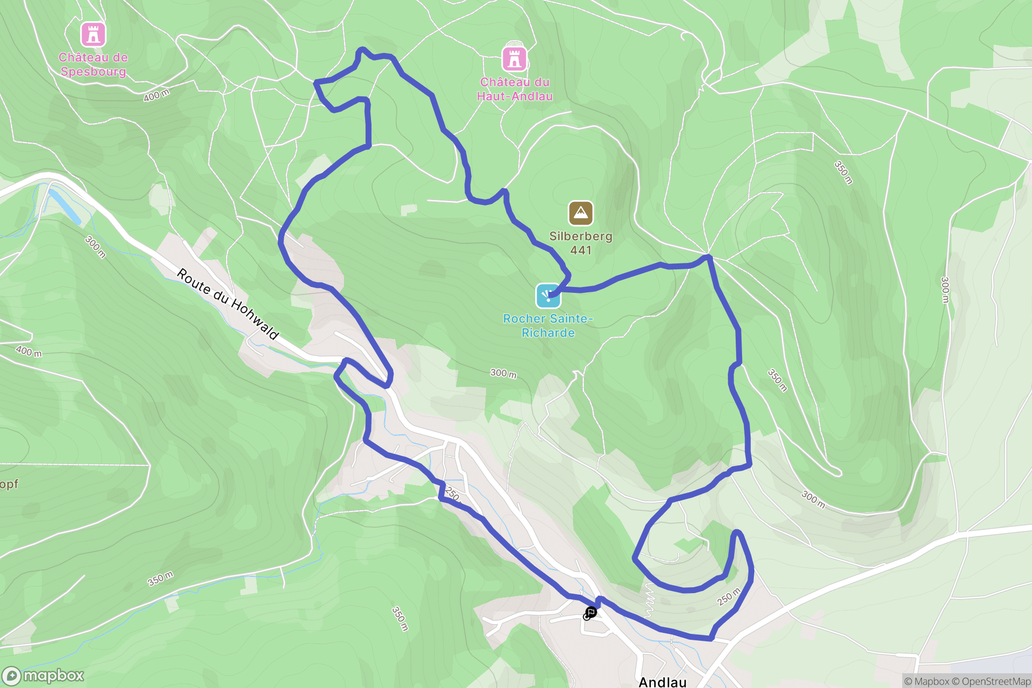 Andlau: routekaart voor buitenactiviteiten - France