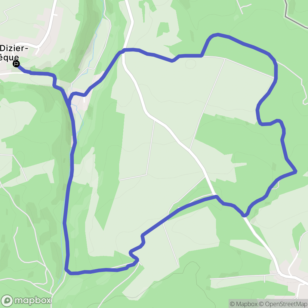 Saint-Dizier-L'Evêque : carte du parcours de randonnée - France