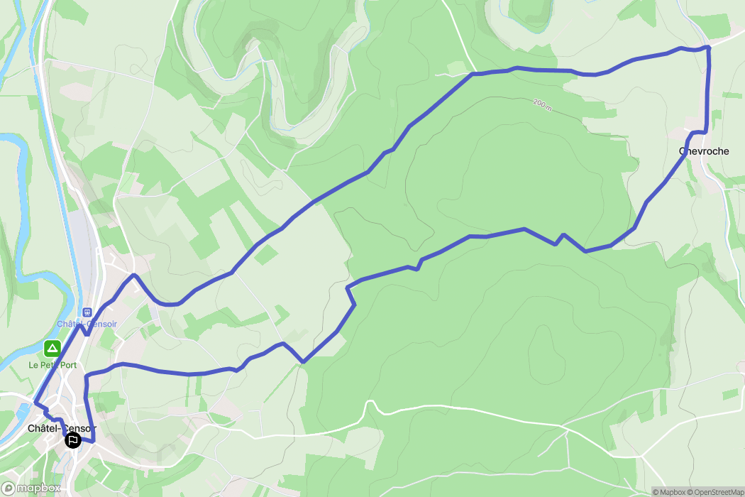 Châtel-Censoir : carte du parcours de randonnée - France