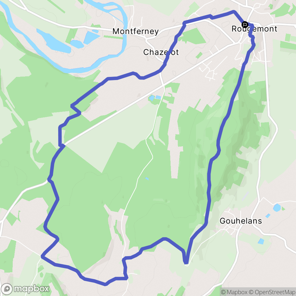 Rougemont : carte du parcours de randonnée - France