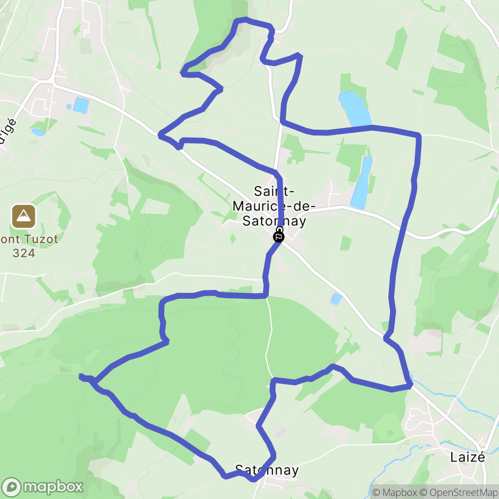 Saint-Maurice-de-Satonnay : carte du parcours de randonnée - France