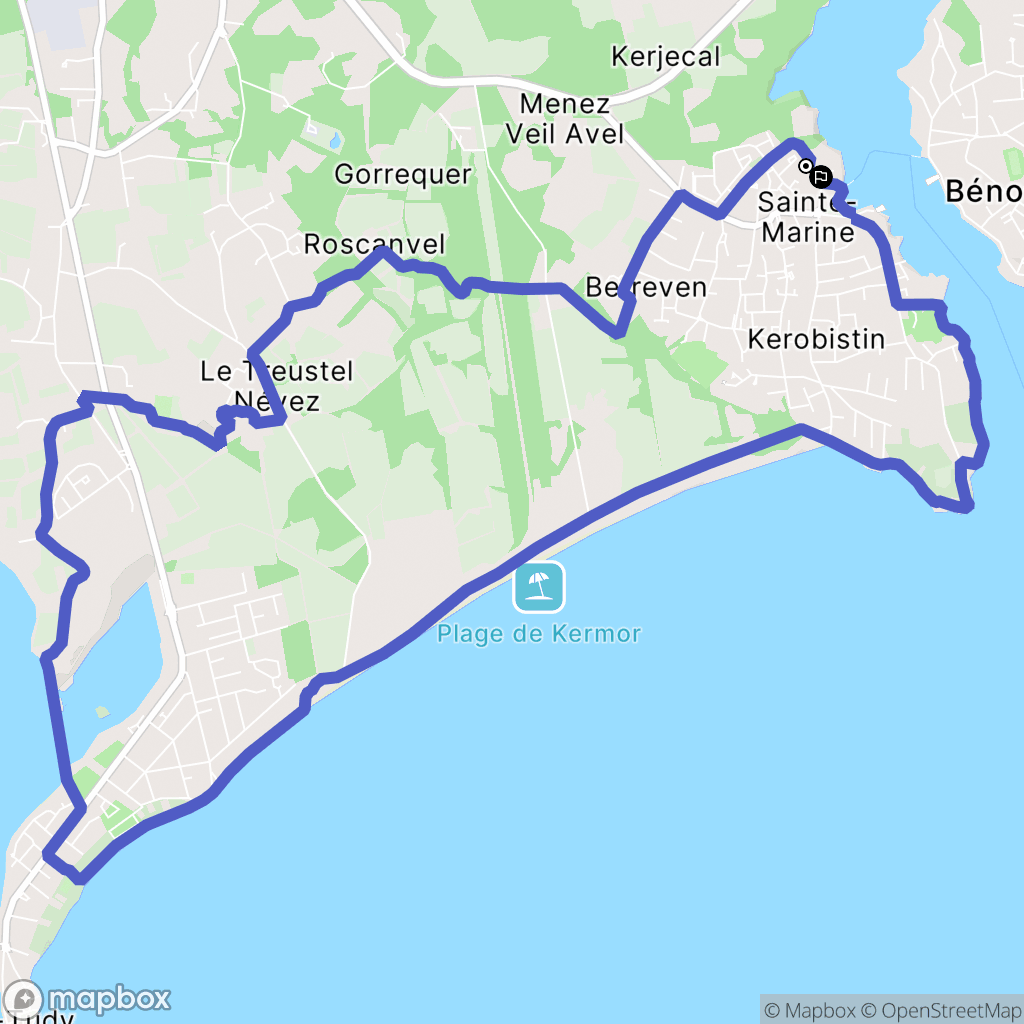 Sainte-Marine : carte du parcours de randonnée - France