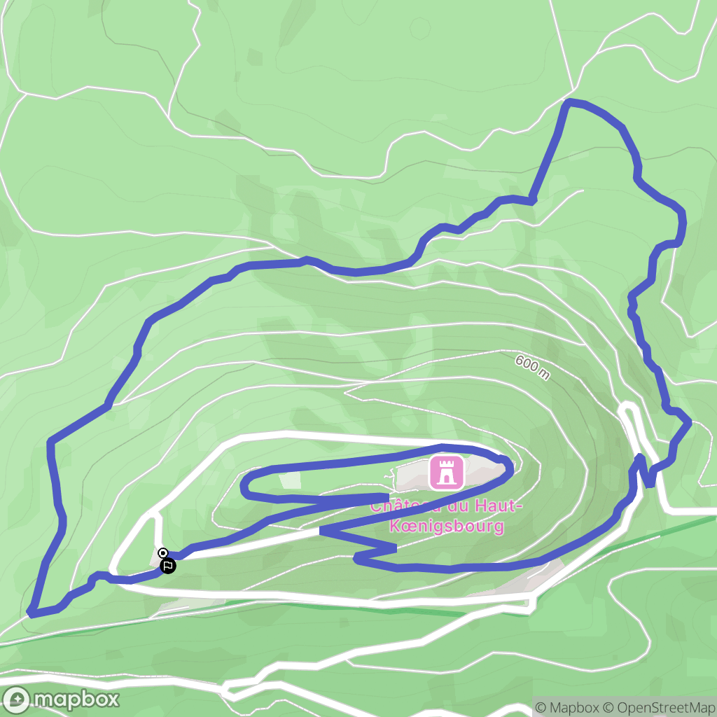 Orschwiller : carte du parcours de randonnée - France