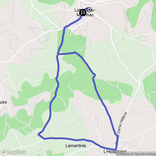 Labastide-Marnhac : carte du parcours de randonnée - France