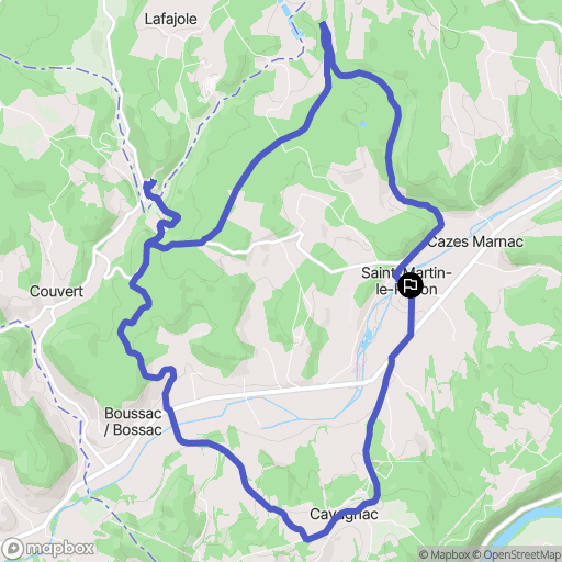 Saint-Martin-le-Redon : carte du parcours de randonnée - France