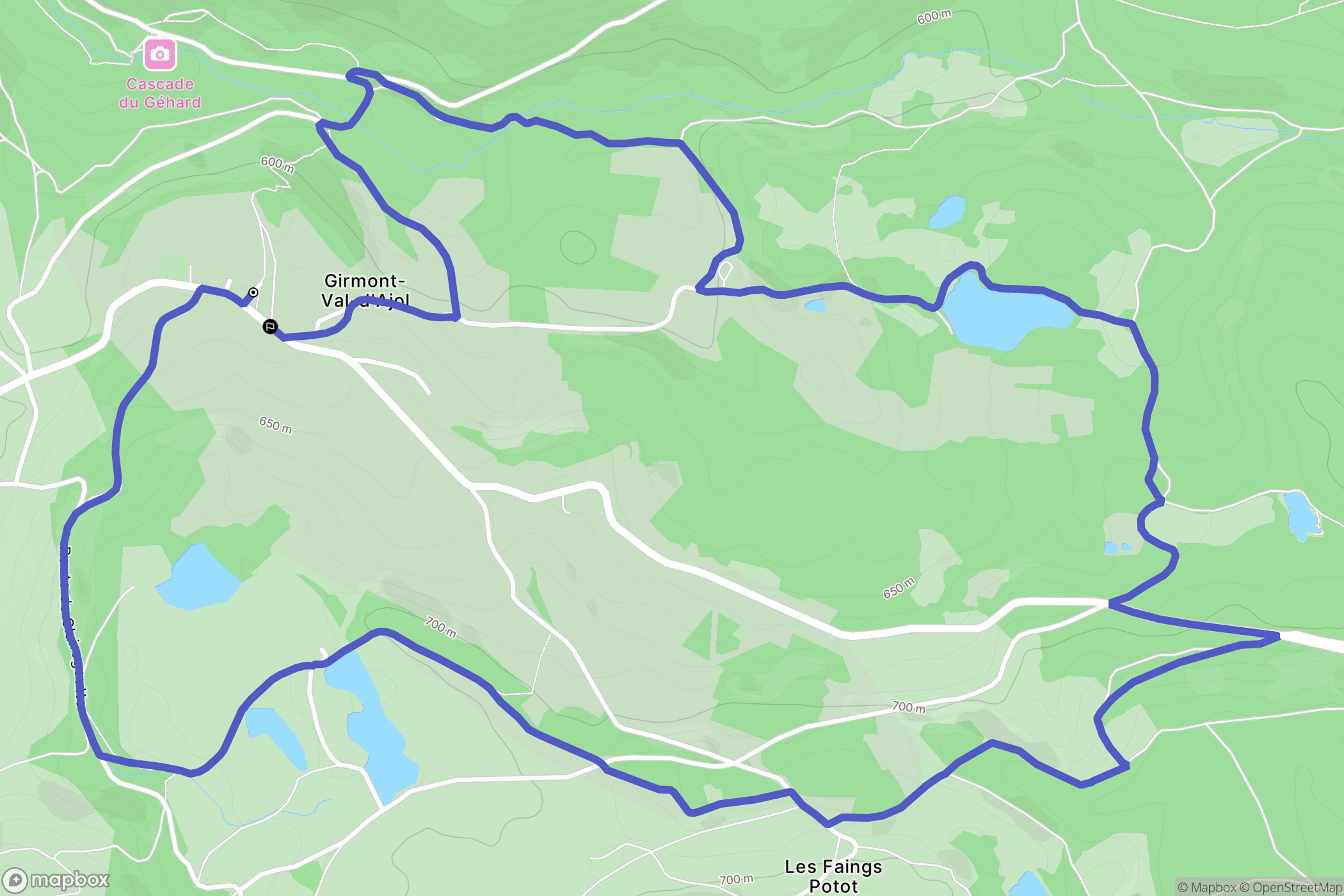 Girmont-Val-d'Ajol : carte du parcours de randonnée - France