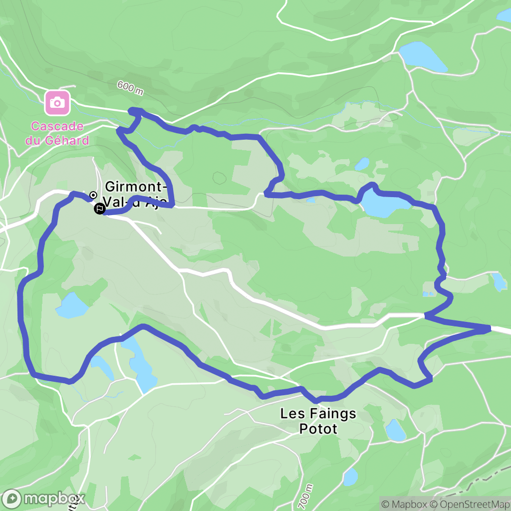Girmont-Val-d'Ajol : carte du parcours de randonnée - France