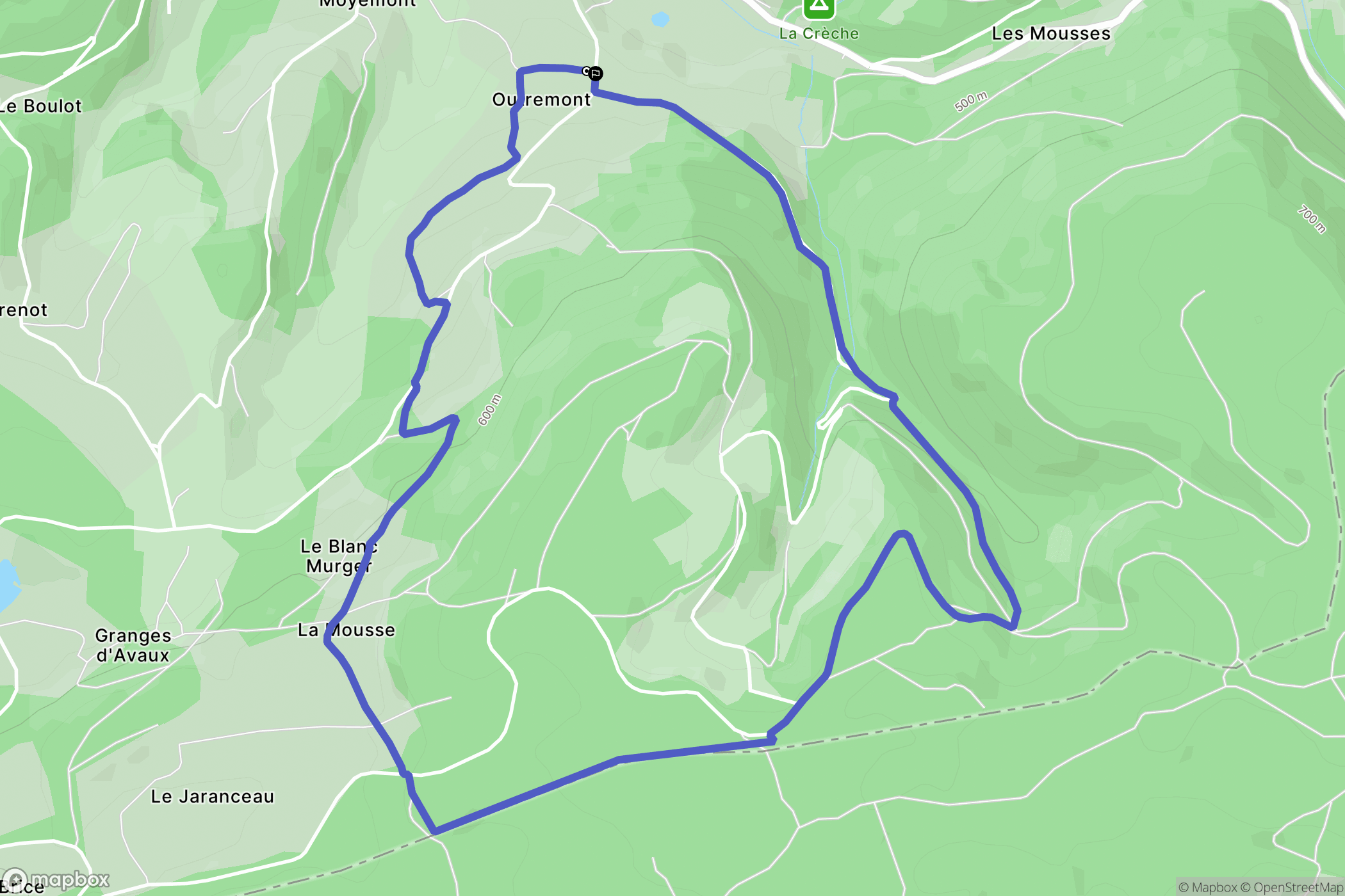Le Val-d'Ajol : carte du parcours de randonnée - France