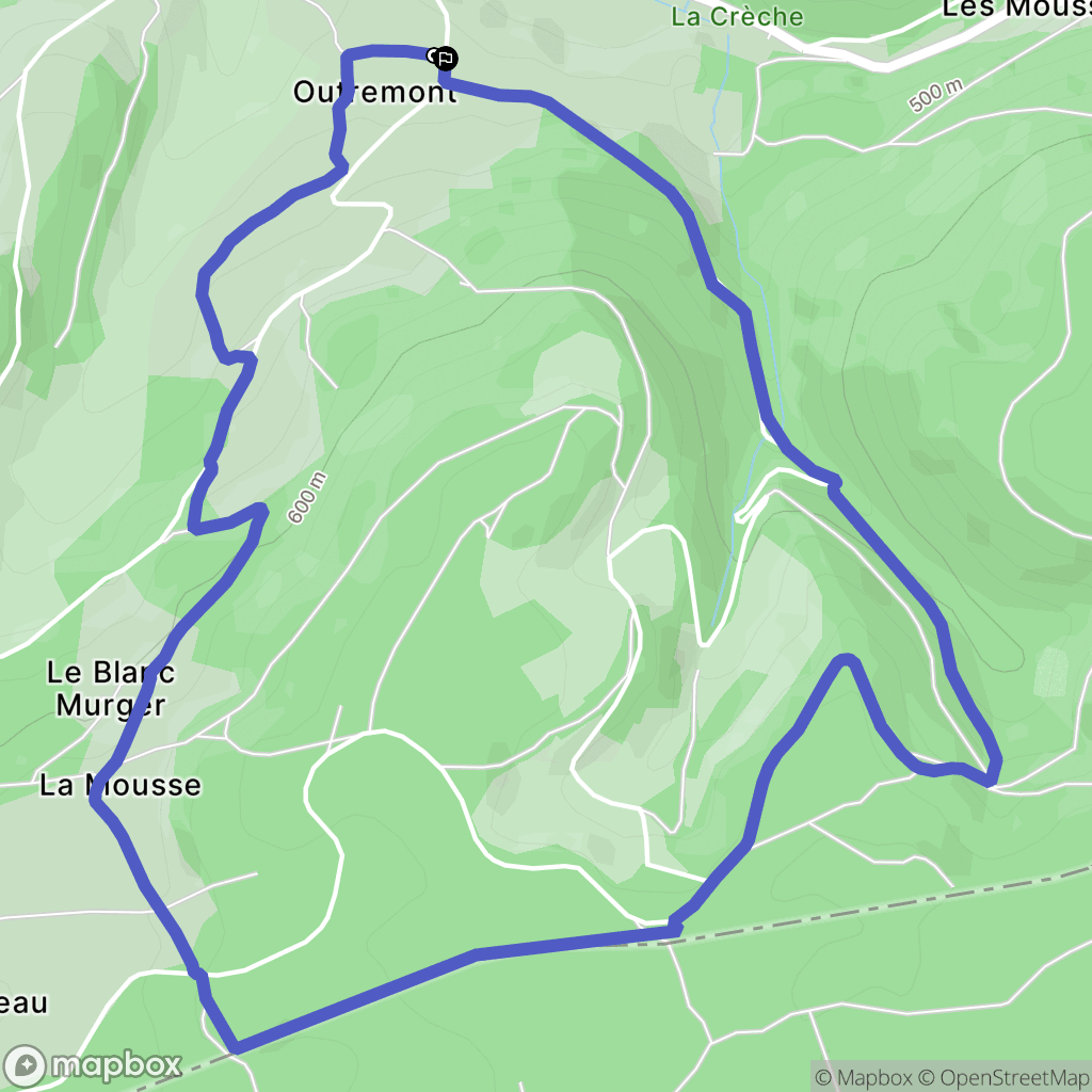 Le Val-d'Ajol : carte du parcours de randonnée - France