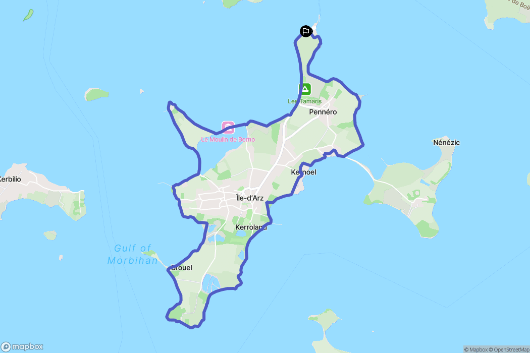 Ile d'Arz: routekaart voor buitenactiviteiten - France