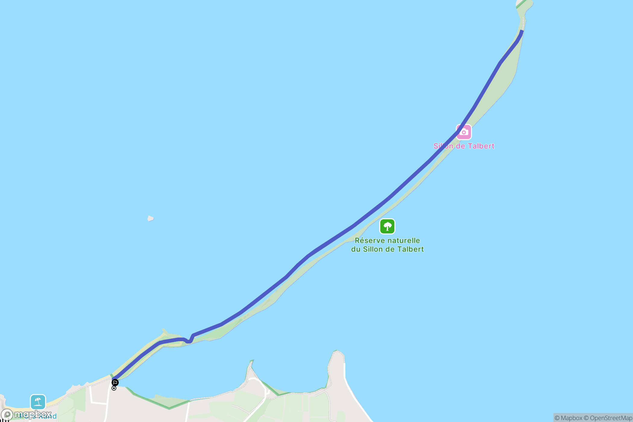 Larmor-Pleubian : carte du parcours de randonnée - France