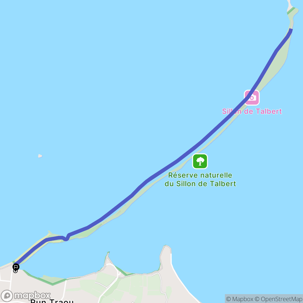 Larmor-Pleubian : carte du parcours de randonnée - France