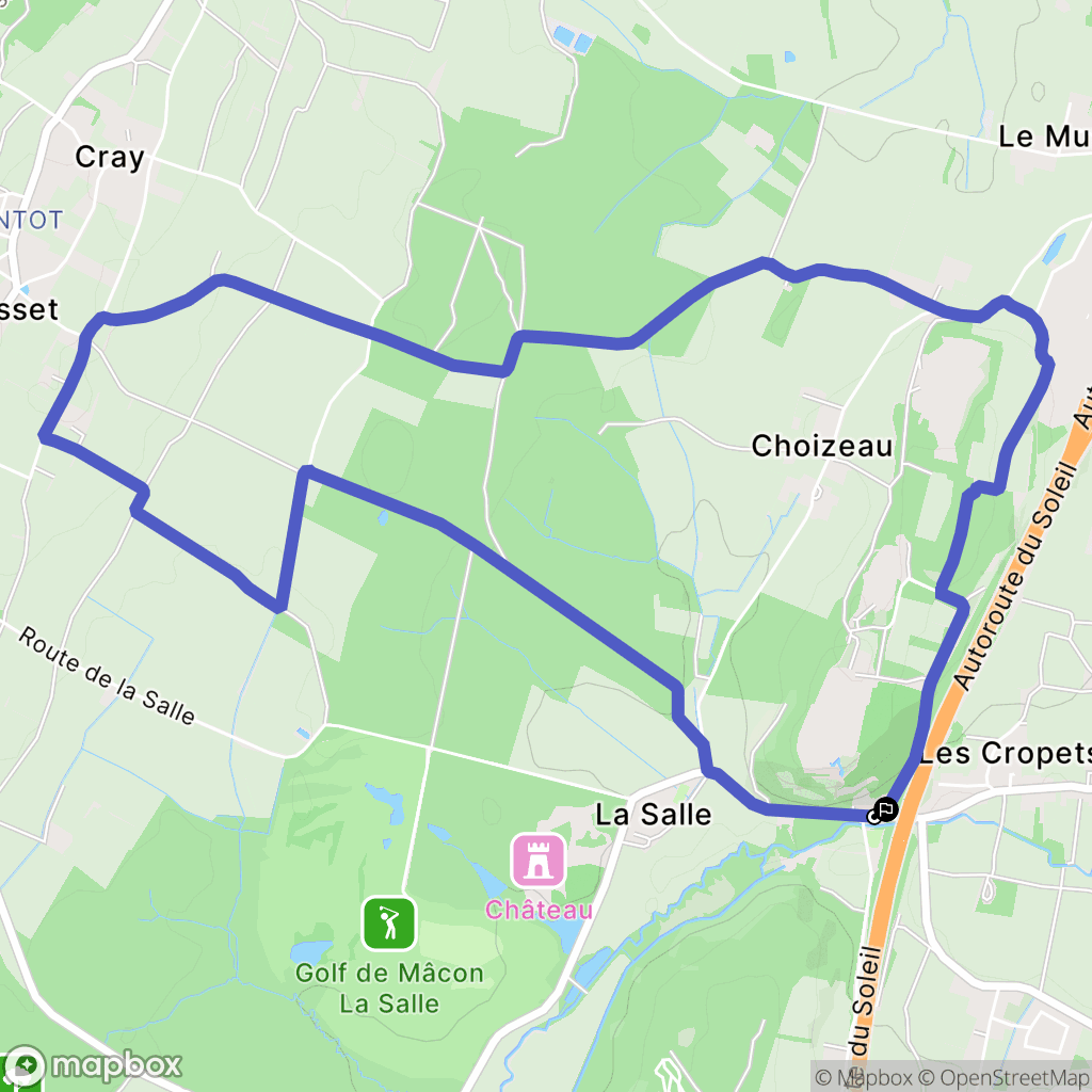La Salle : carte du parcours de randonnée - France