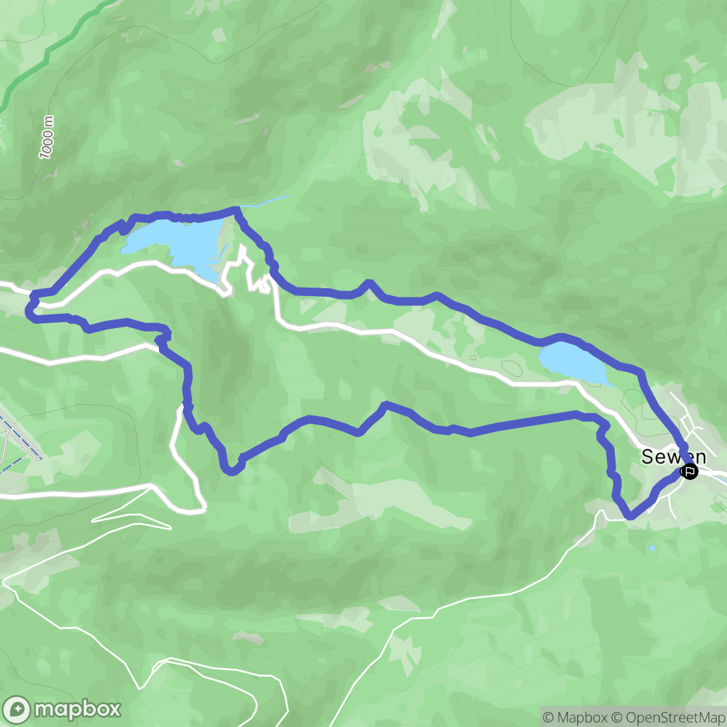 Sewen : carte du parcours de randonnée - France