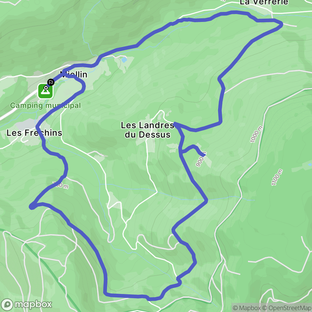 Servance-Miellin : carte du parcours de randonnée - France