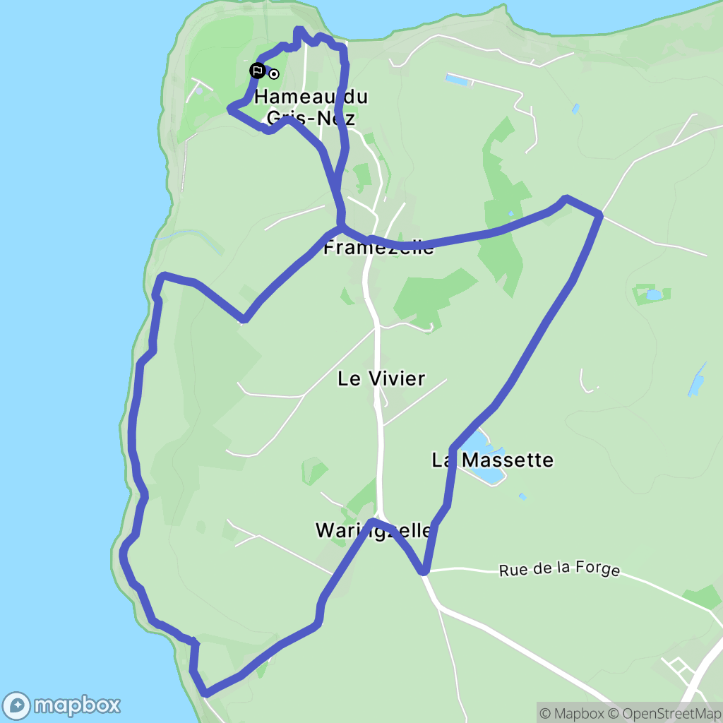 Audinghen : carte du parcours de randonnée - France