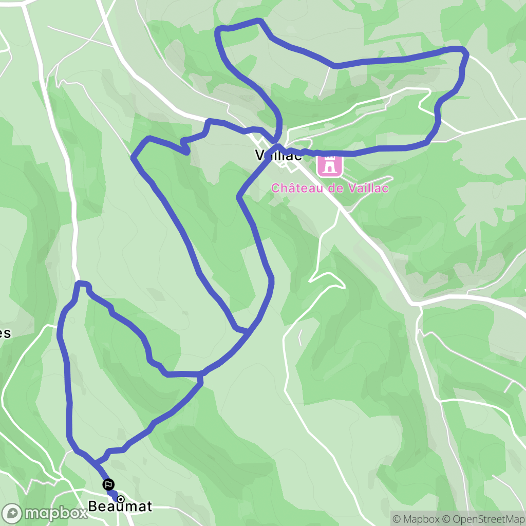 Cœur-de-Causse : carte du parcours de randonnée - France