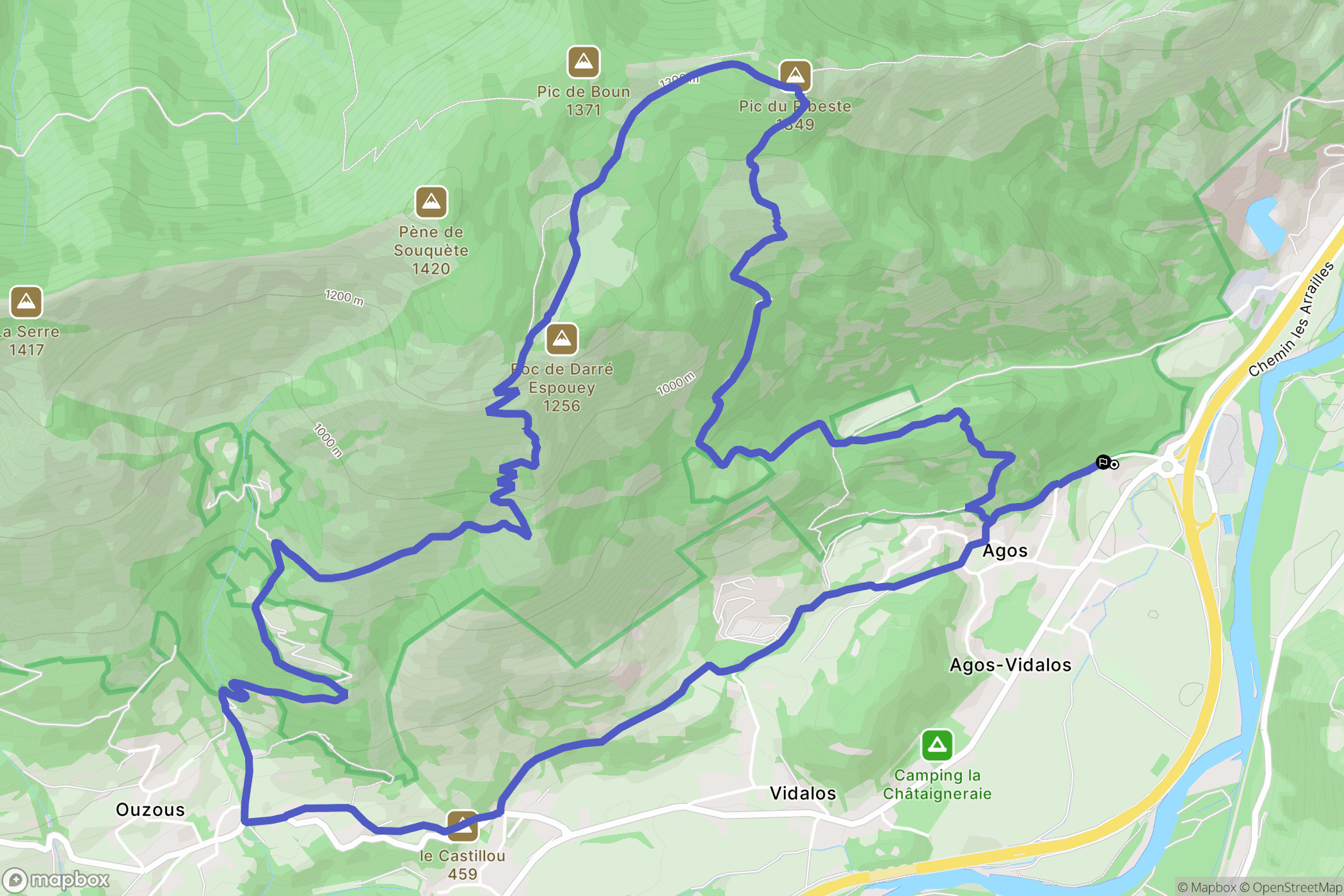 Agos-Vidalos: routekaart voor buitenactiviteiten - France