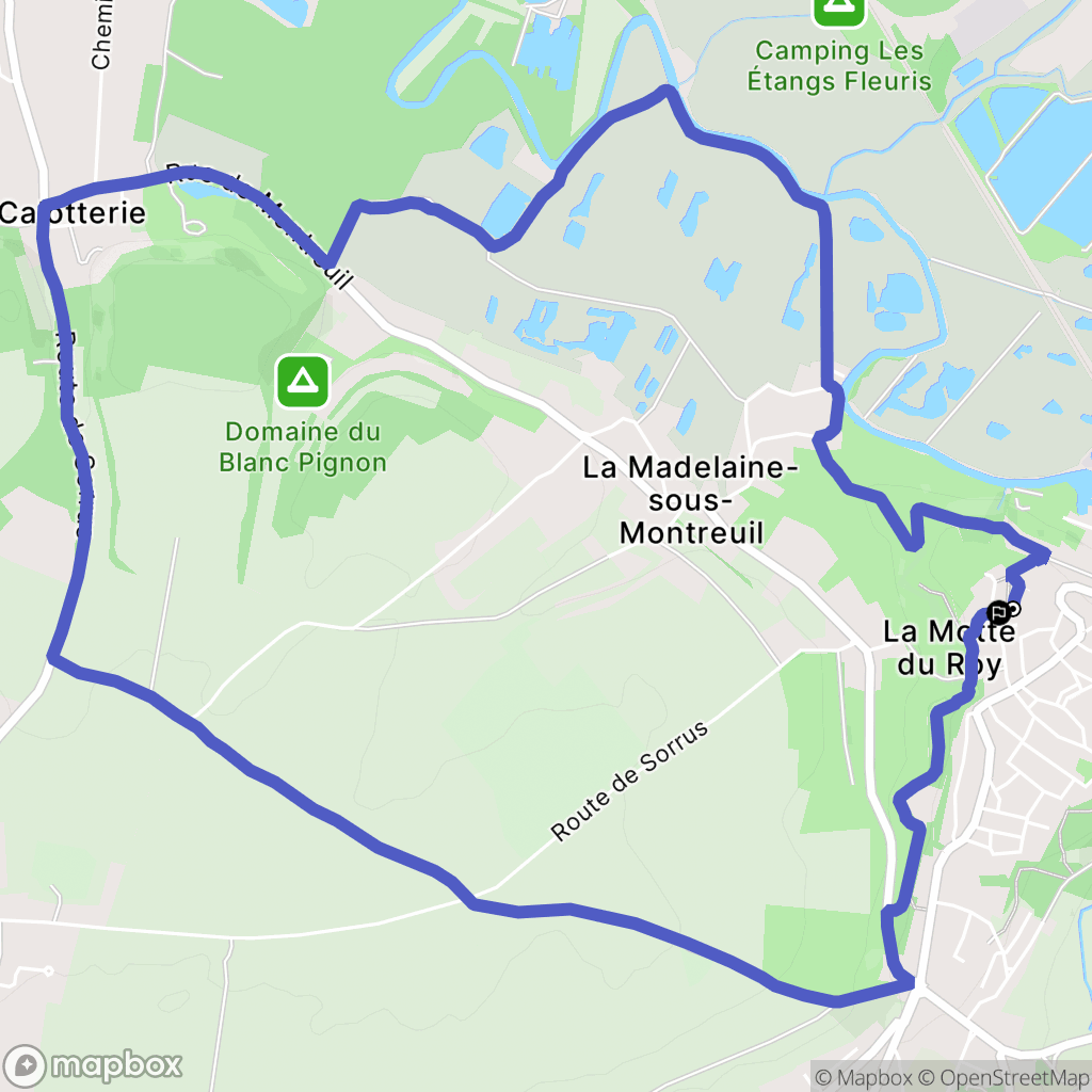 Montreuil-sur-Mer : carte du parcours de randonnée - France