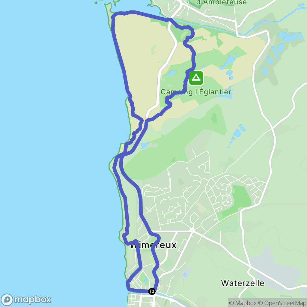 Wimereux : carte du parcours de randonnée - France