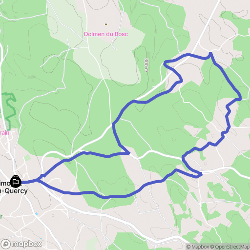 Limogne-en-Quercy : carte du parcours de randonnée - France