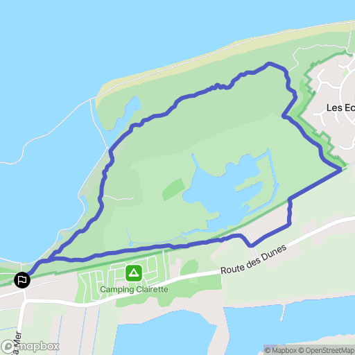 Oye-Plage : carte du parcours de randonnée - France