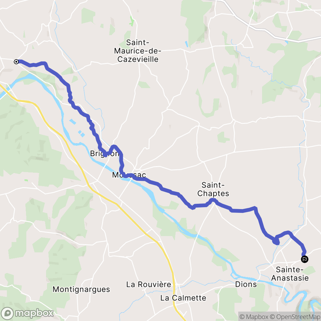 Ners : carte du parcours de randonnée - France