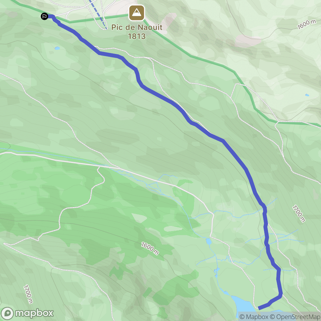 Beaucens : carte du parcours de randonnée - France